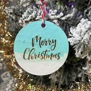 Merry Christmas Hand Painted Ornament